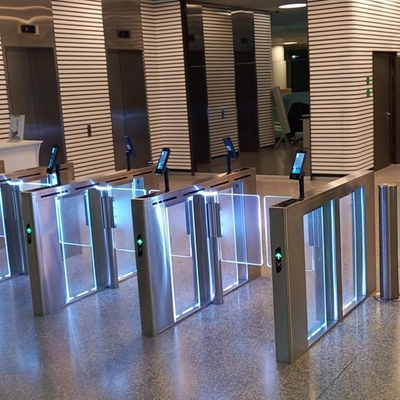 Silver Speed Gate Turnstile Fastlane Turnstile