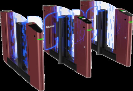 DOOR Turnstile Silver Red Gold Speed Gate With IC Card Face Recognition