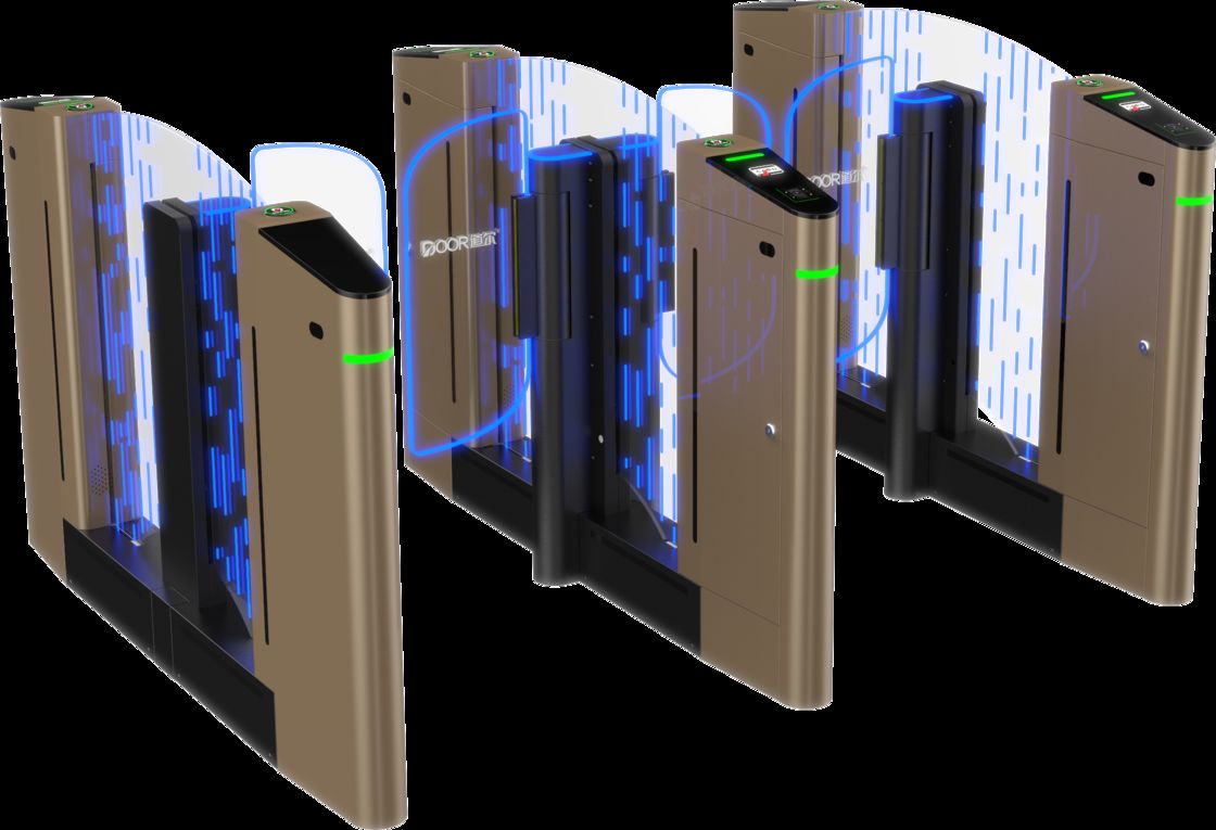 DOOR Turnstile Silver Red Gold Speed Gate With IC Card Face Recognition