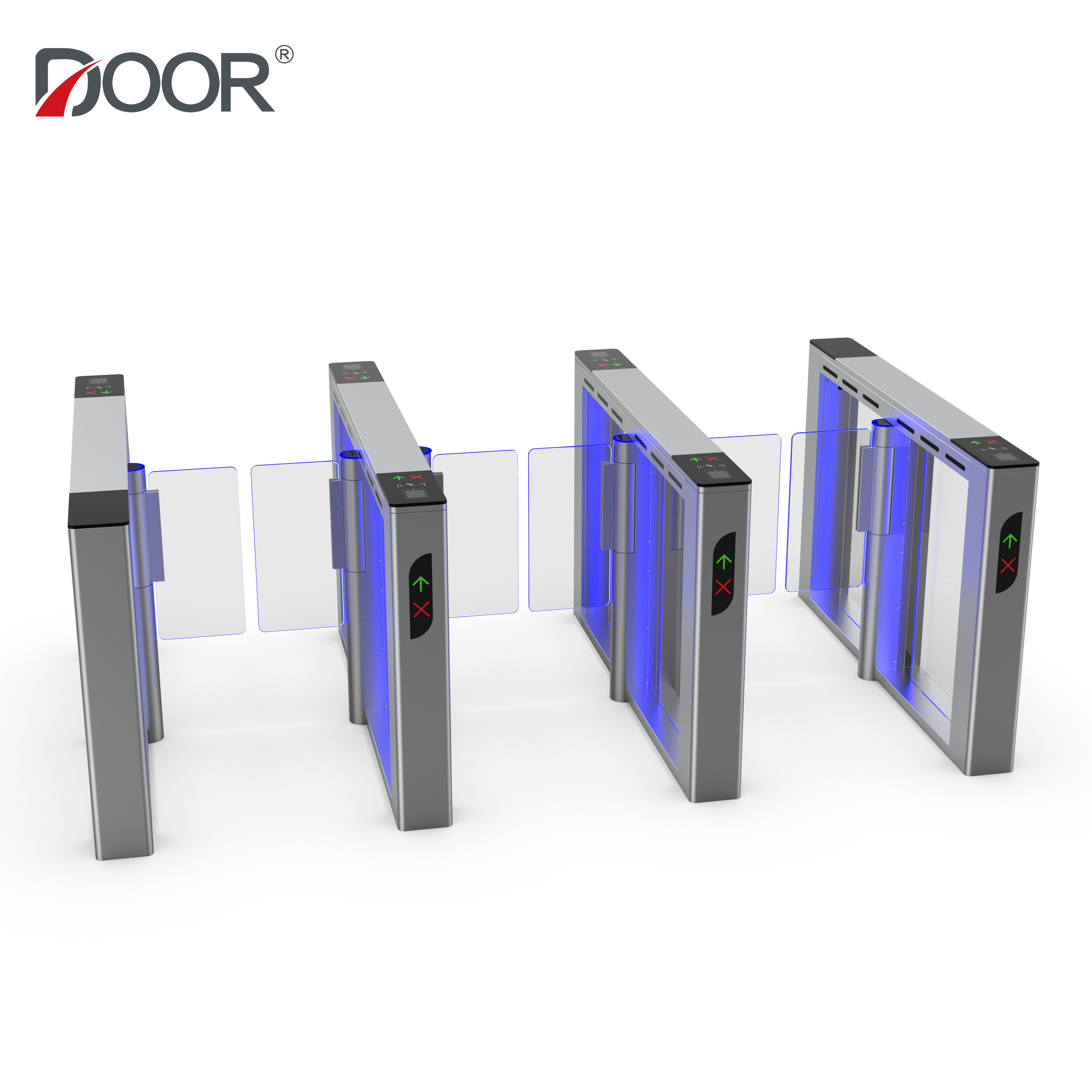 Silver Speed Gate Turnstile Fastlane Turnstile