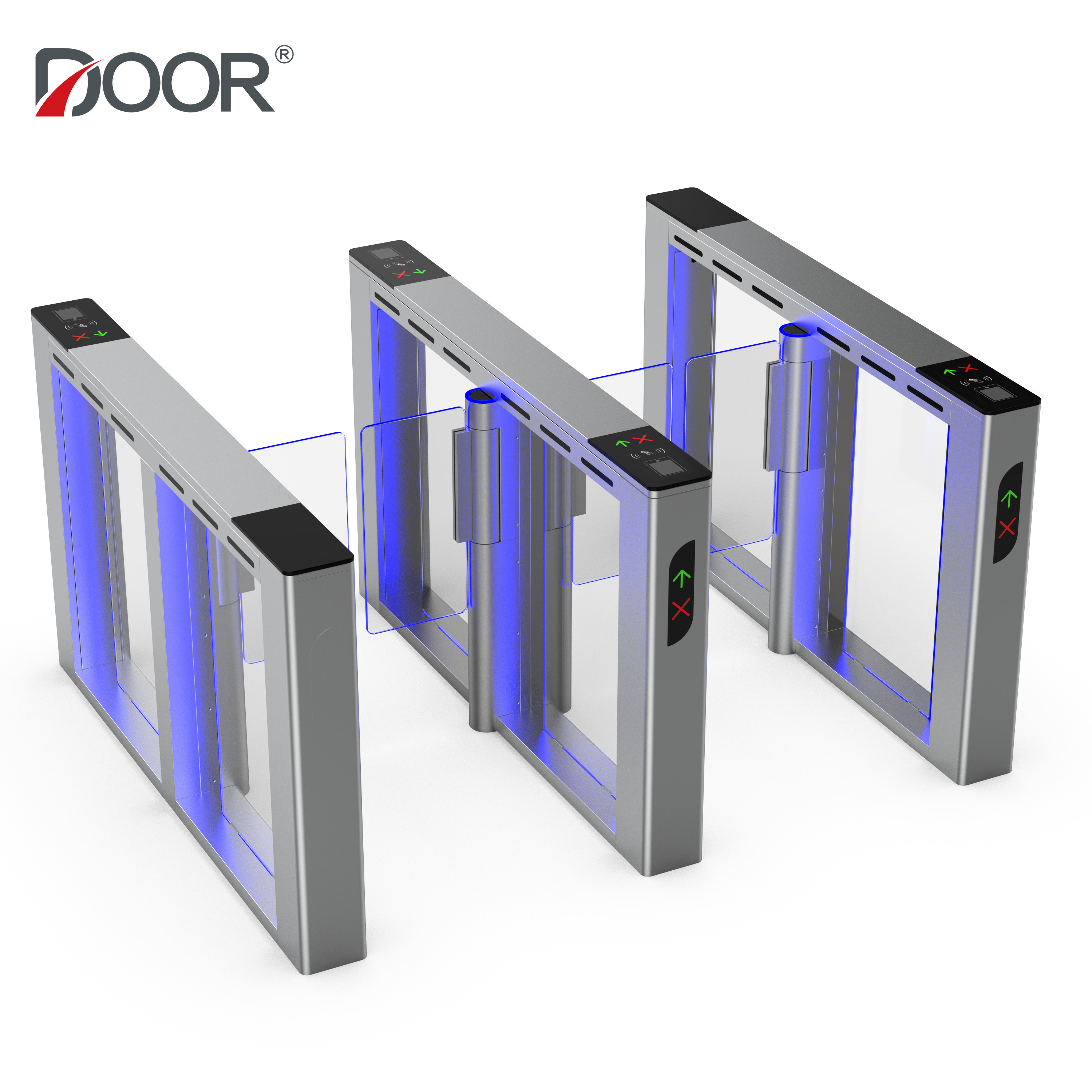 Silver Speed Gate Turnstile Fastlane Turnstile