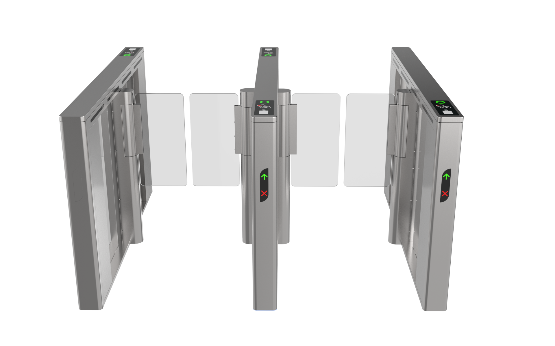 Silver Speed Gate Turnstile Fastlane Turnstile