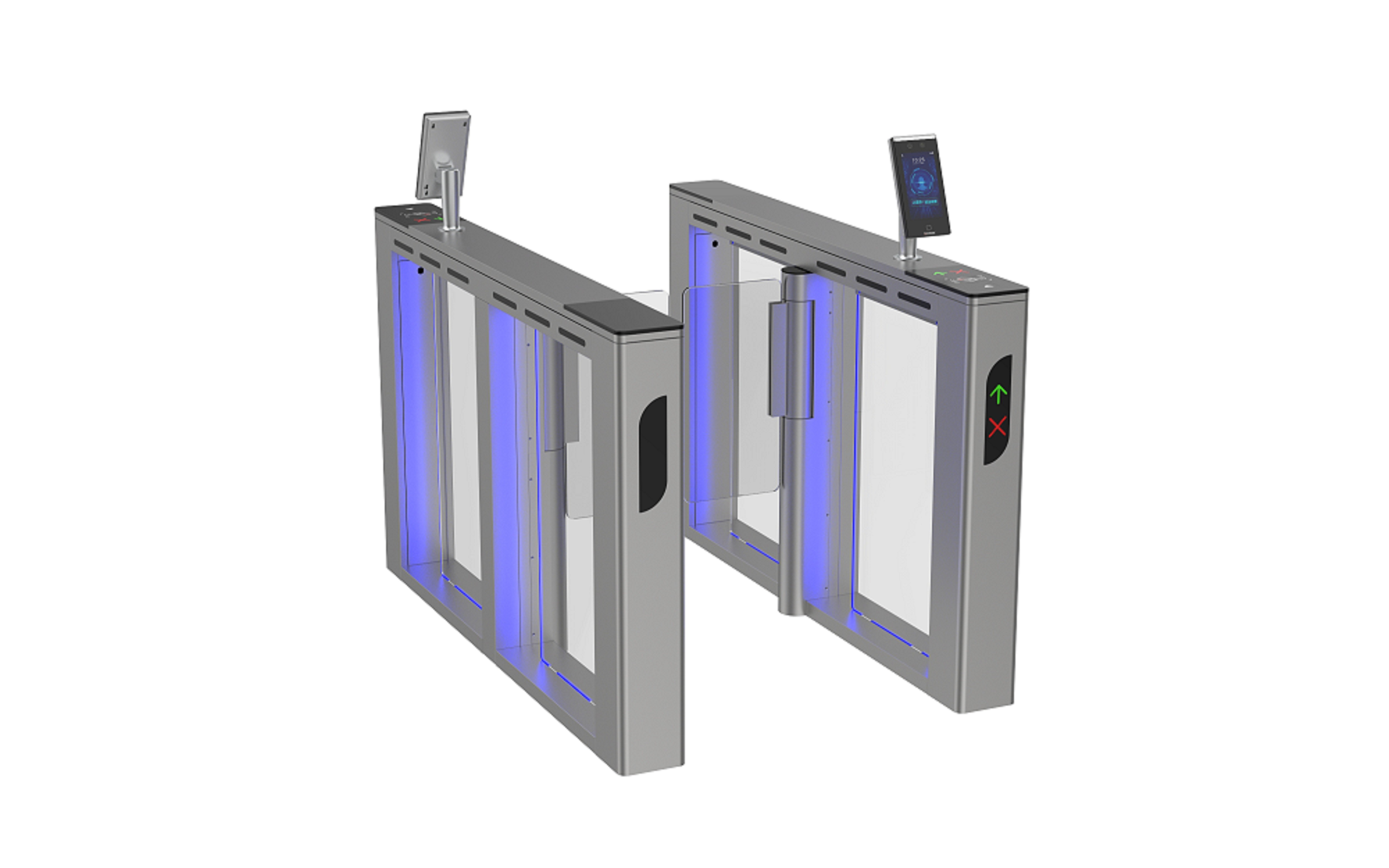 Silver Speed Gate Turnstile Fastlane Turnstile