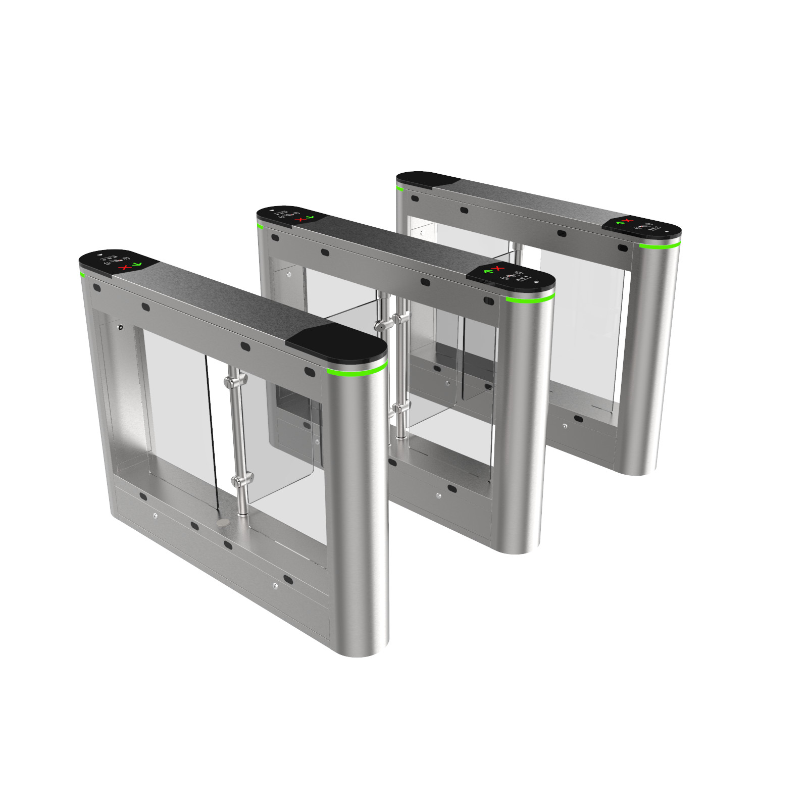 Industrial Armored Facial Recognition Swing Gate