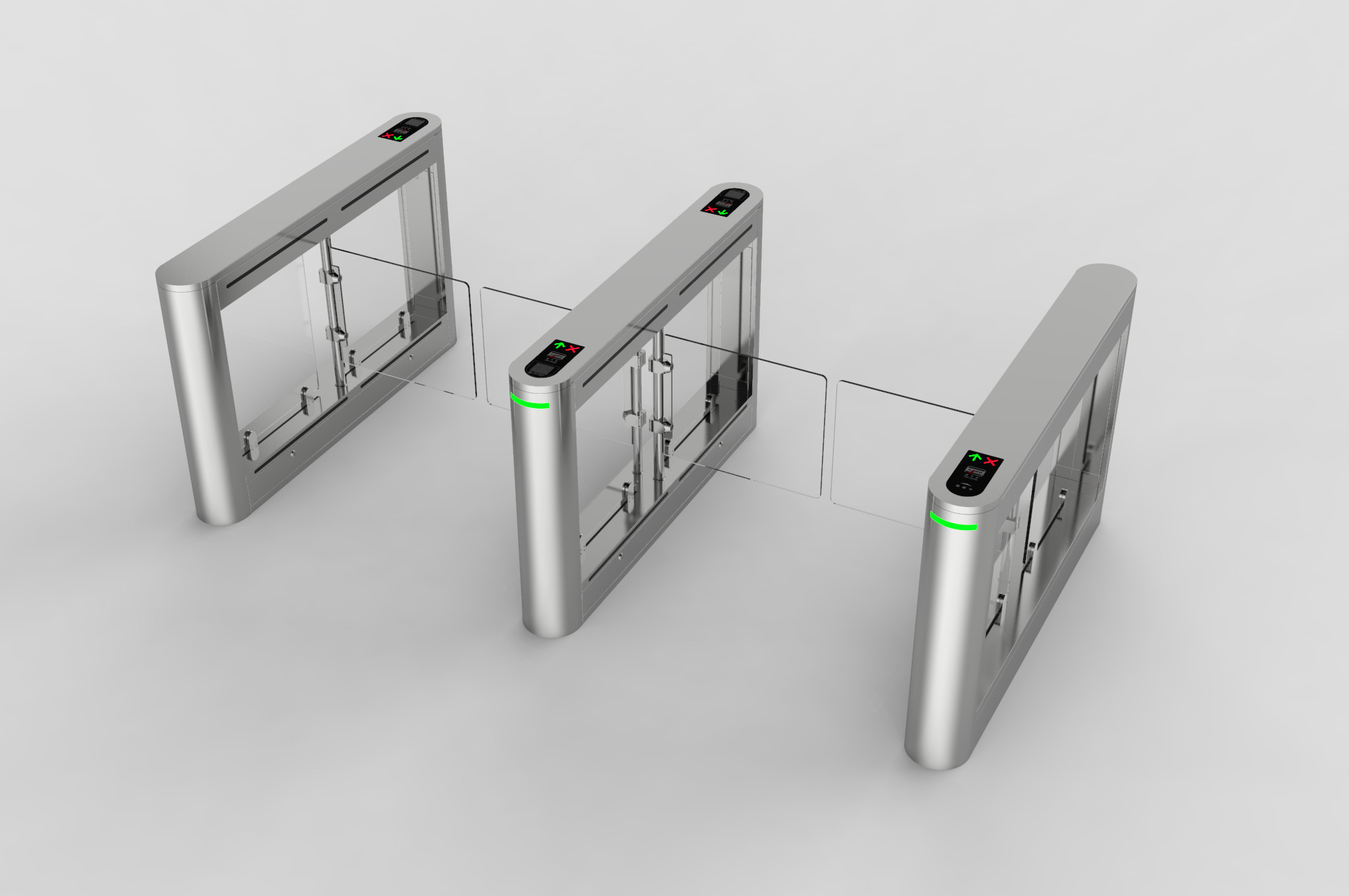 SUS304 Stainless Steel Facial Recognition Turnstile with IP65 Rating